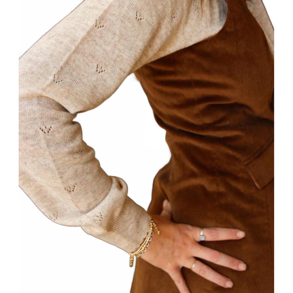 NEW ASTR gisselle mini dress in camel - Picture 4 of 7